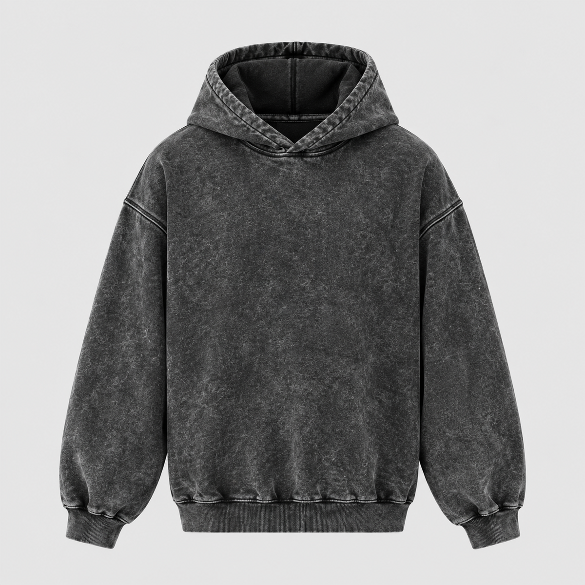 WEAVES Unisex Acid Wash Oversized Hoodie – VintaWomenge Charcoal Streetwear for Men & Women